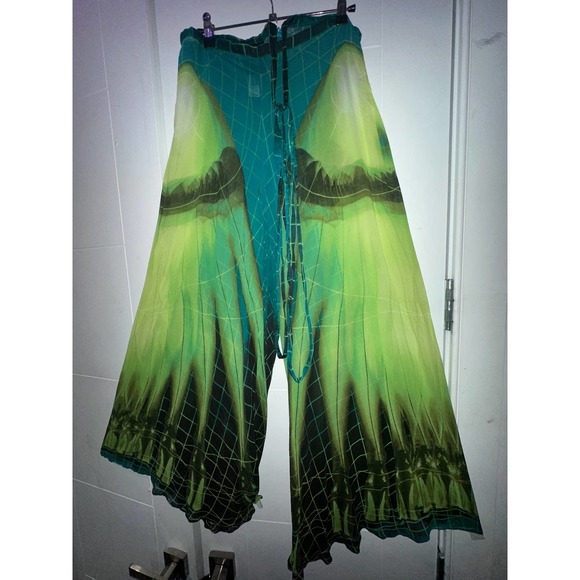 Jean Paul Gaultier femme RARE silk optical illusion stiletto pants US 10 - Picture 3 of 7